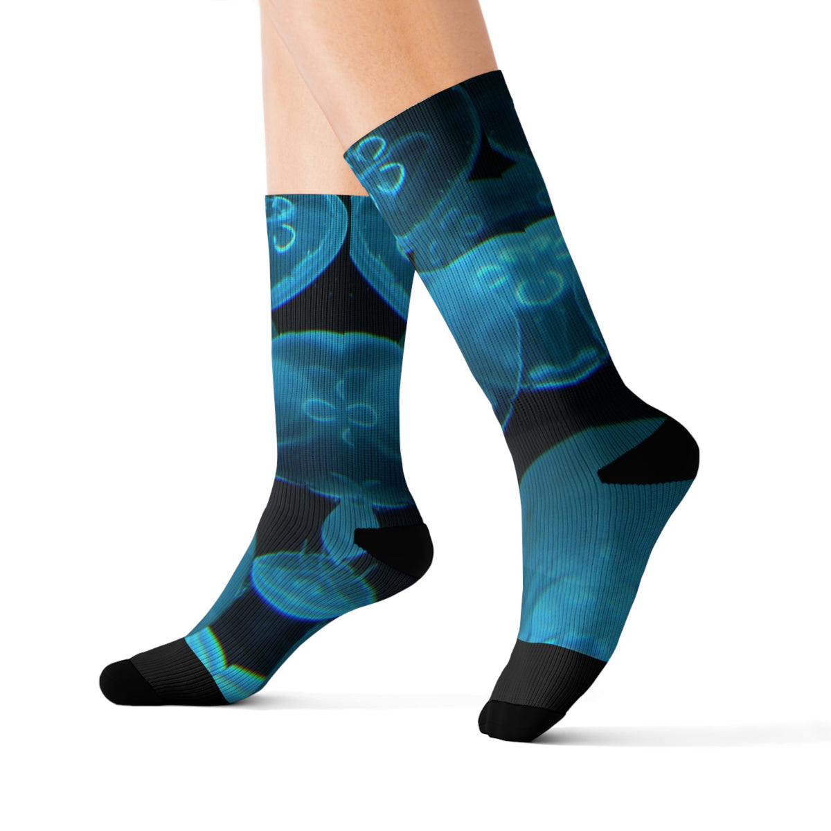 Blue Jelly Crew Socks
