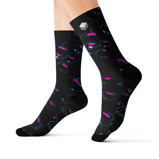 Bubbly Neon Crew Socks