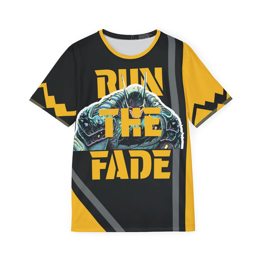 Run The Fade Sports Jersey — Absolute Bold Yellow & Black Athletic Tee