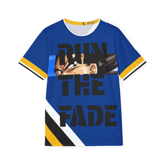 Run the Fade Sports Jersey — Bold Blue Athletic Tee
